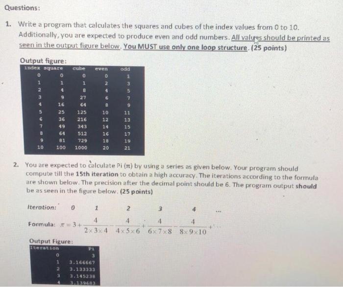 Solved Questions: 1. Write a program that calculates the | Chegg.com