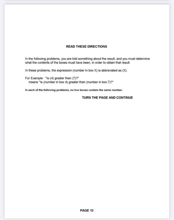Solved READ THESE DIRECTIONS In the following problems, you | Chegg.com