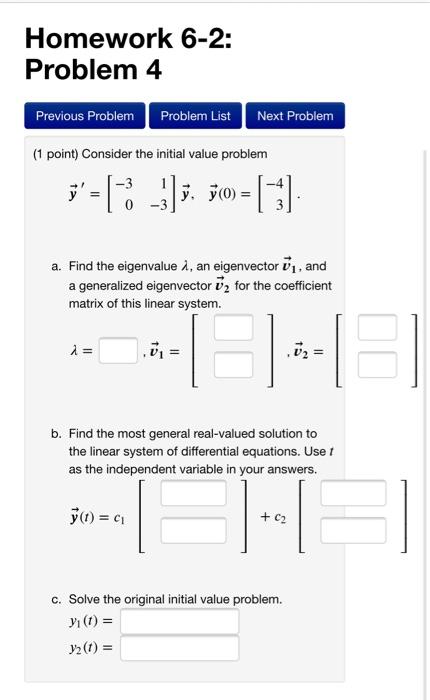 Solved Homework 6-2: Problem 4 Previous Problem Problem List | Chegg.com