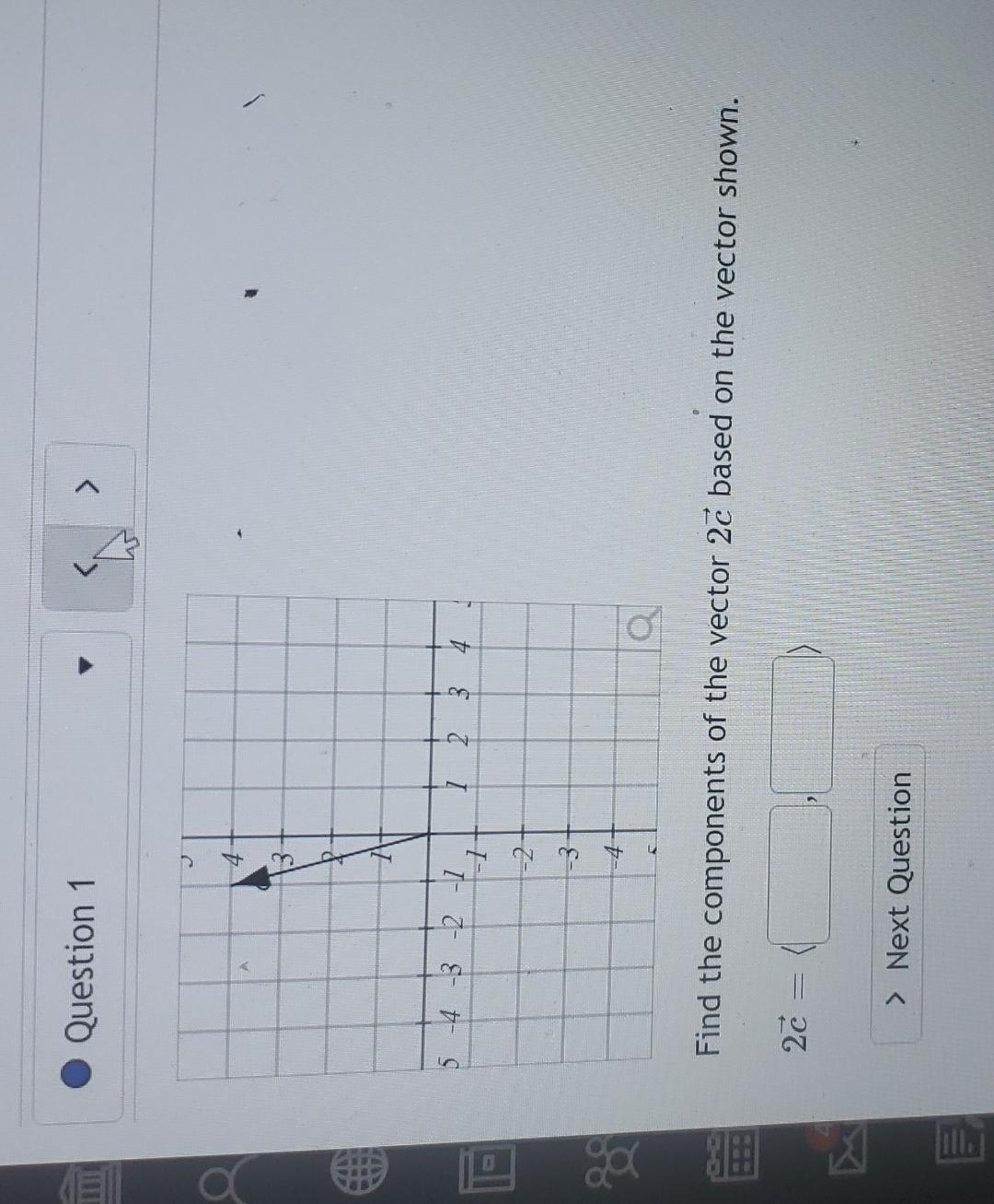 Solved Find the components of the vector 2c based on the | Chegg.com