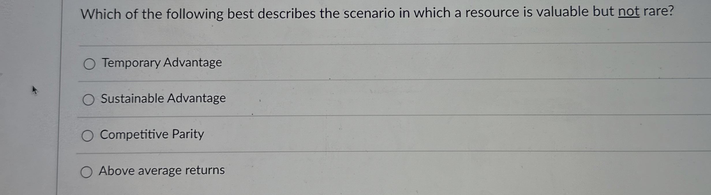 Solved Which of the following best describes the scenario in | Chegg.com
