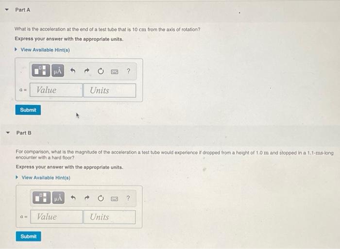 Solved A typical laboratory centrifuge rotates at 3500 rpm.