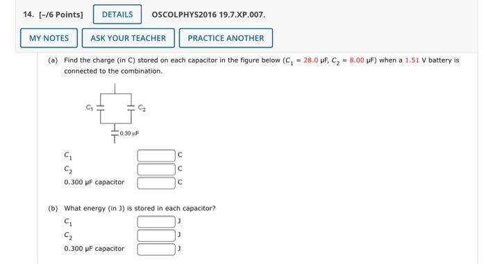 Solved 14 16 Points Details Oscolphys2016 19 7 Xp 007