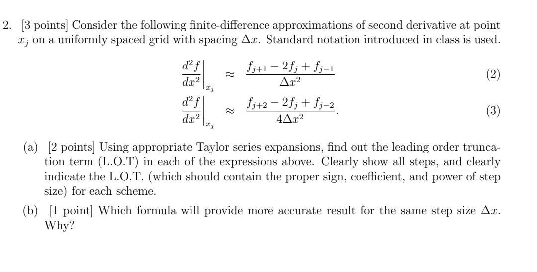 Solved 2. [3 points] Consider the following | Chegg.com