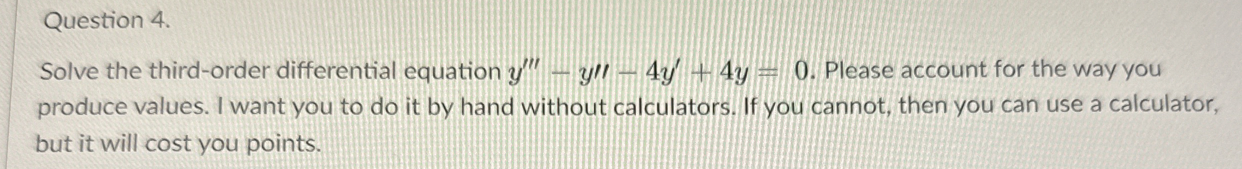 Solved Solve the third-order differential equation | Chegg.com