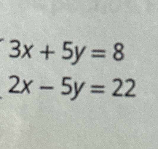 3x 8y 2x 5 5y