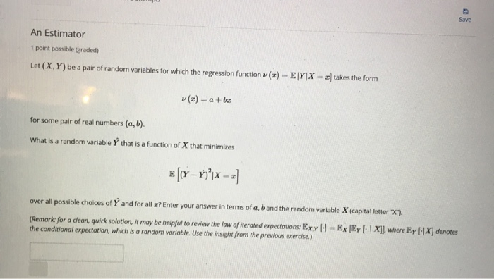 Solved In Linear Regression We Will Work With The Assump Chegg Com