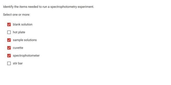 to run a spectrophotometry experiment begin by