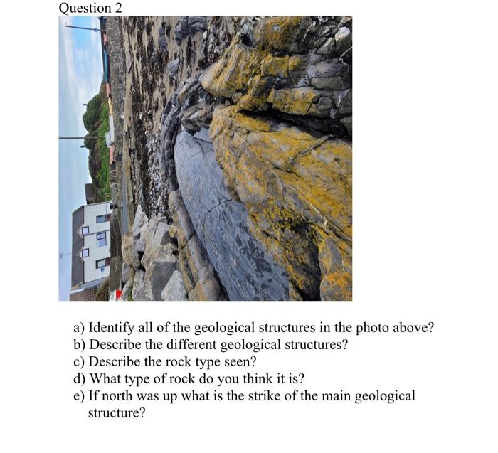 Solved a) Identify all of the geological structures in the | Chegg.com