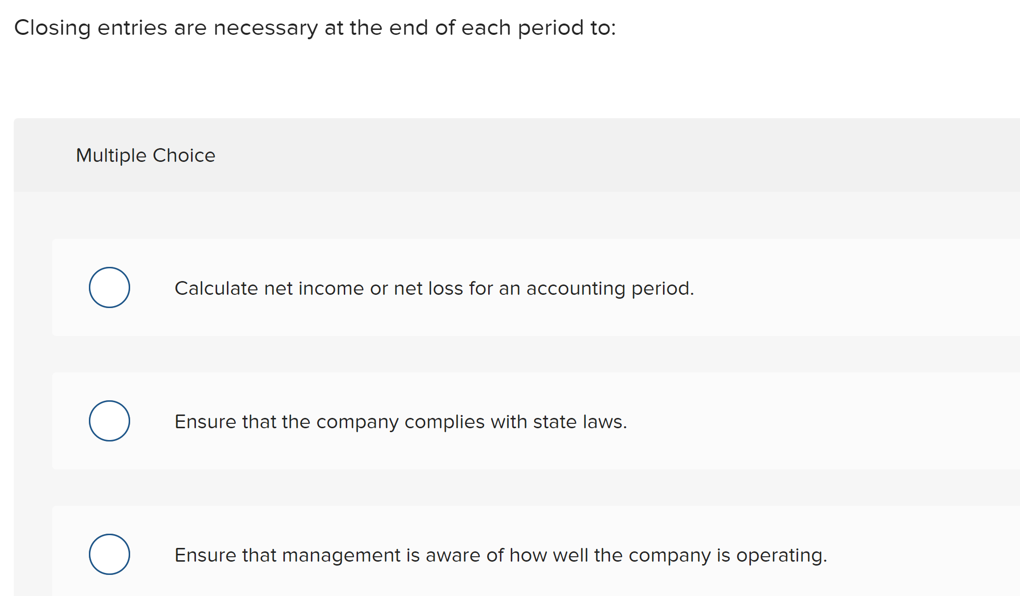 Solved Closing entries are necessary at the end of each | Chegg.com