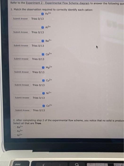 Solved Refer to the Experiment 2 - Experimental Flow Scheme | Chegg.com