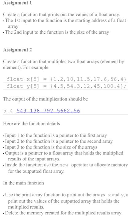 Solved Assignment 1 Create a function that prints out the | Chegg.com