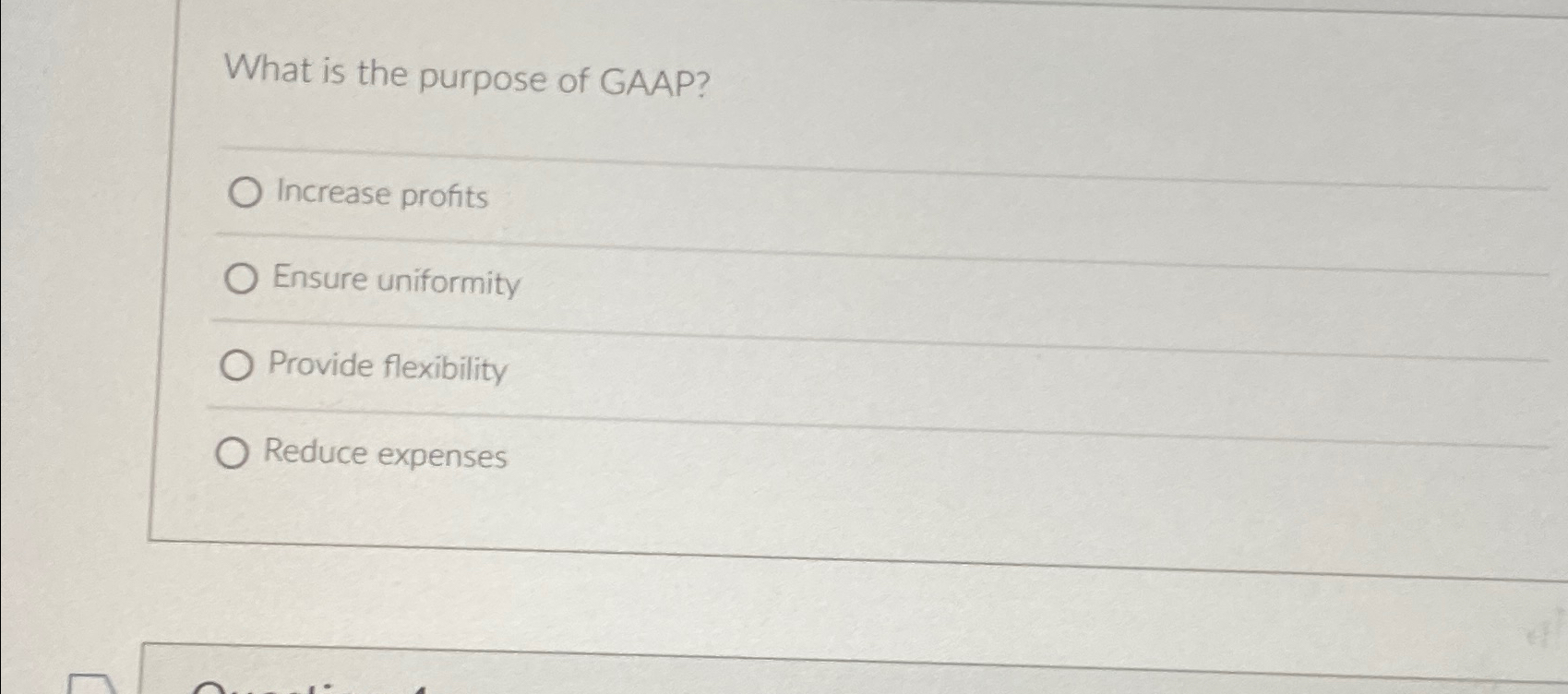 Solved What is the purpose of GAAP?Increase profitsEnsure