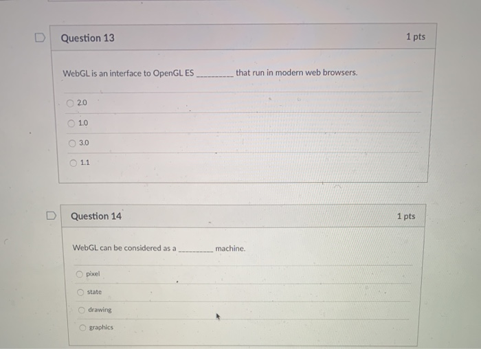 Solved Question 11 1 pts For simple shaders, we can embedded | Chegg.com