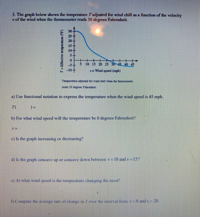 Solved 2. The following table given the temperature T in | Chegg.com