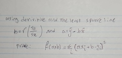Deviative Solved using devivitive und the least square lineb=r(sysx) | Chegg.com