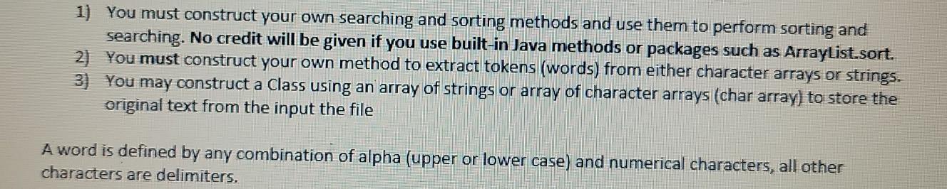 Solved Write a Java program to read a text file (command | Chegg.com