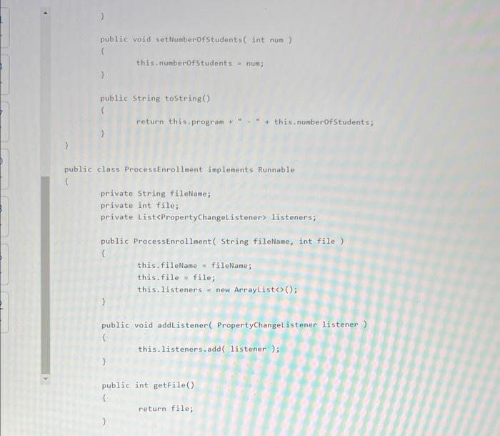 Solved Given the following program description, answer the | Chegg.com