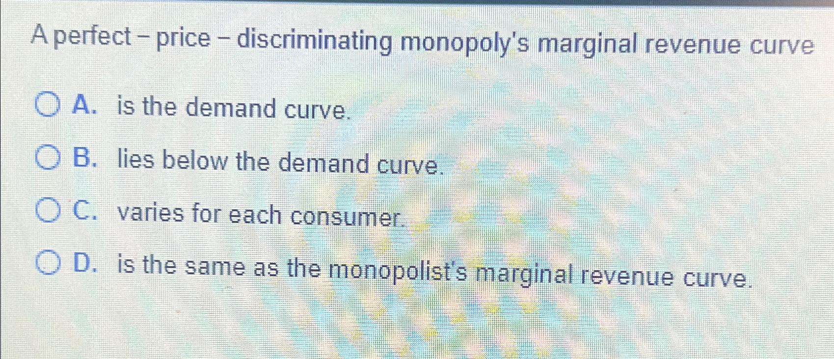 Solved A Perfect - ﻿price - ﻿discriminating Monopoly's | Chegg.com