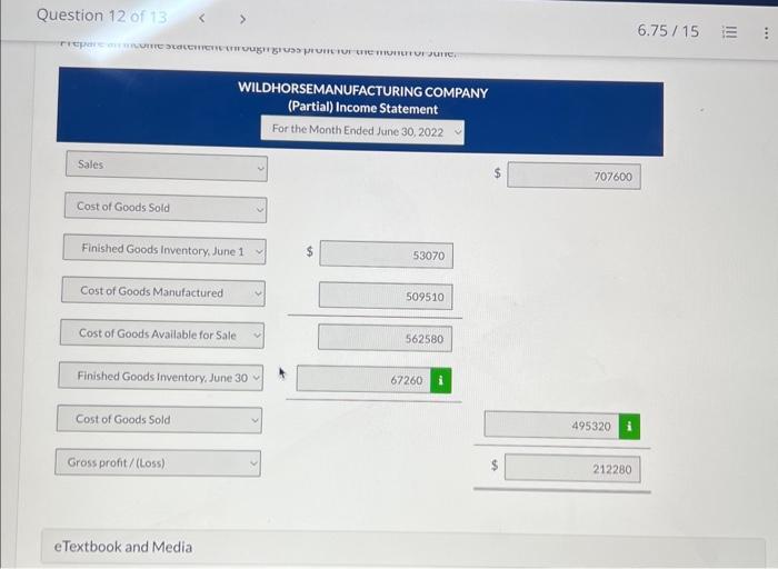 Solved Question 12 of 13 (b) Indicate the balance sheet | Chegg.com