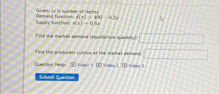 Solved Suppose the demand function for a product is given by | Chegg.com