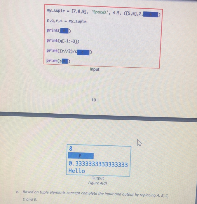 4. Answer The Following Questions Based On Python | Chegg.com