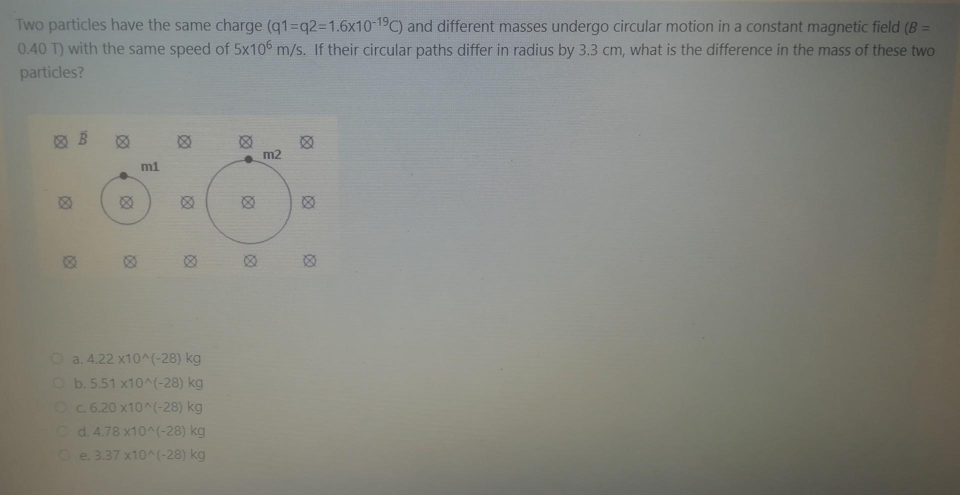 Solved Two particles have the same charge (q1=q2=1.6x10-19C) | Chegg.com