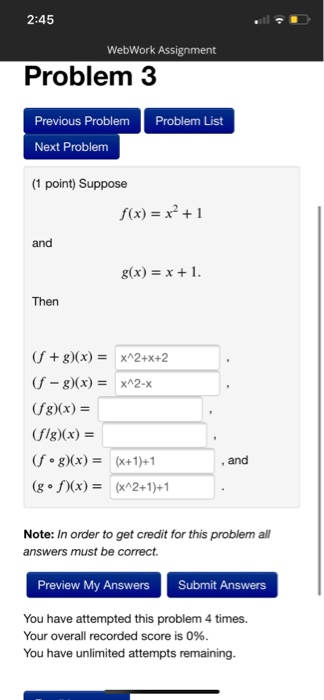 Solved 2:45 WebWork Assignment Problem 3 Problem List | Chegg.com