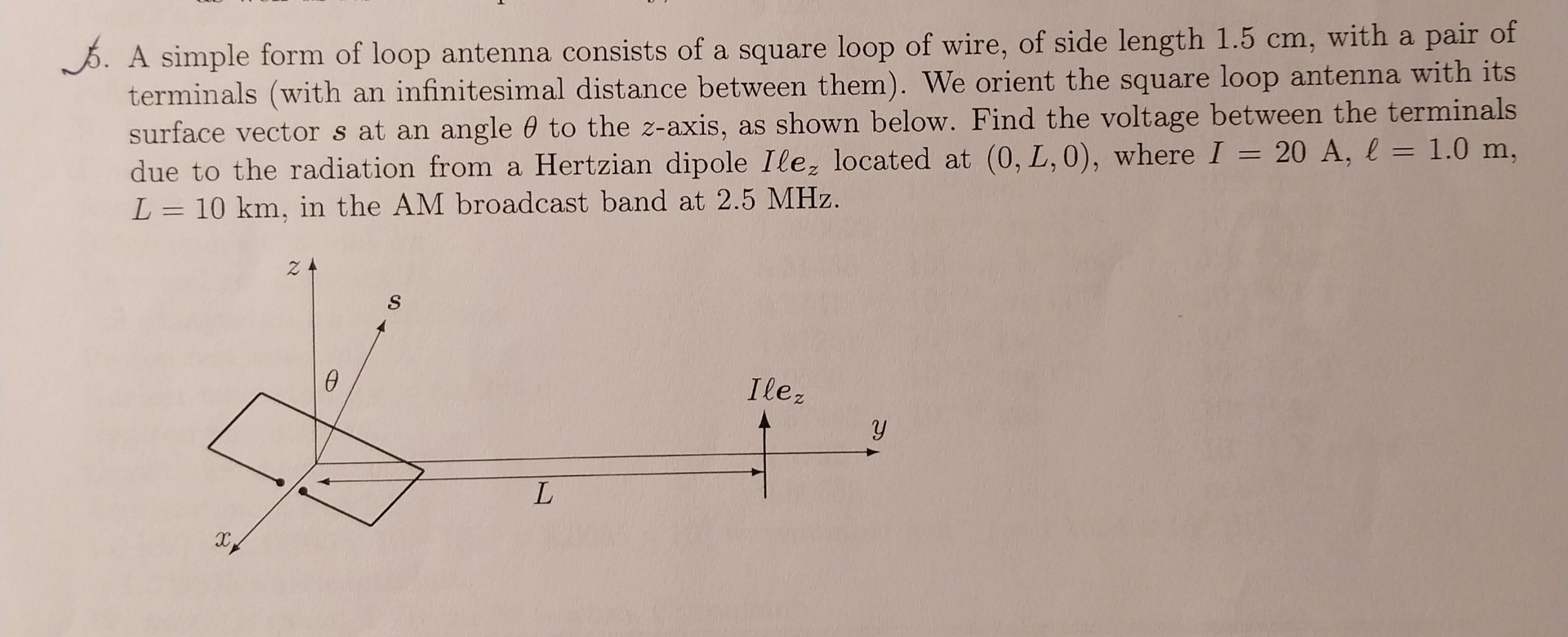 A simple form of loop antenna consists of a square