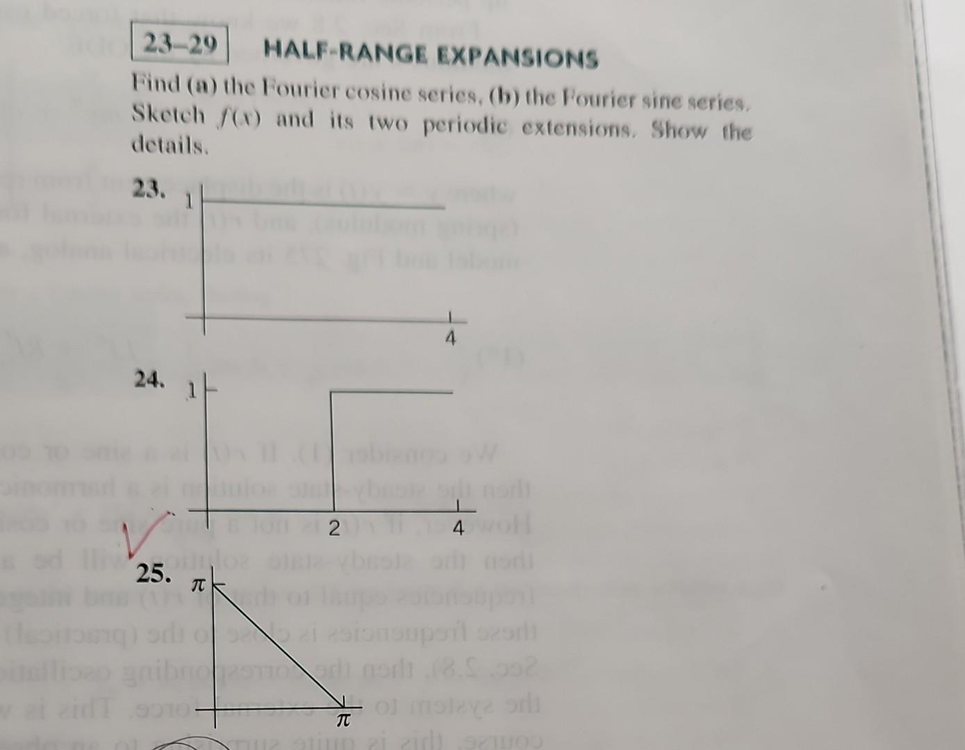 Solved 23-29 HALF-RANGE EXPANSIONS Find (a) the Fourier | Chegg.com