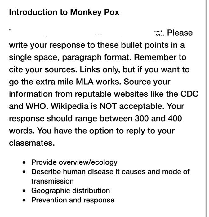 Solved write your response to these bullet points in a
