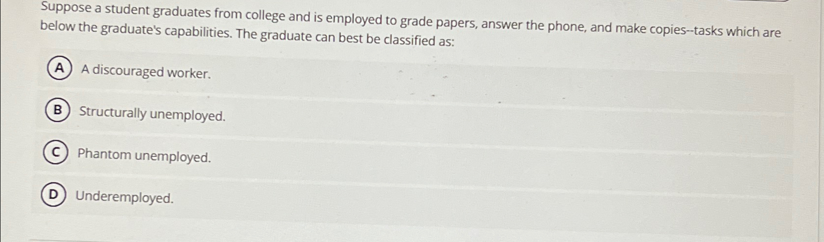 Solved Suppose a student graduates from college and is | Chegg.com