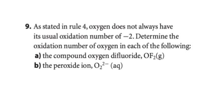 oxidation number of oxygen in f2o2