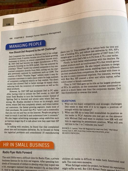 Solved Human Resource Management 106 106 CHAPTER 2 Strategic | Chegg.com
