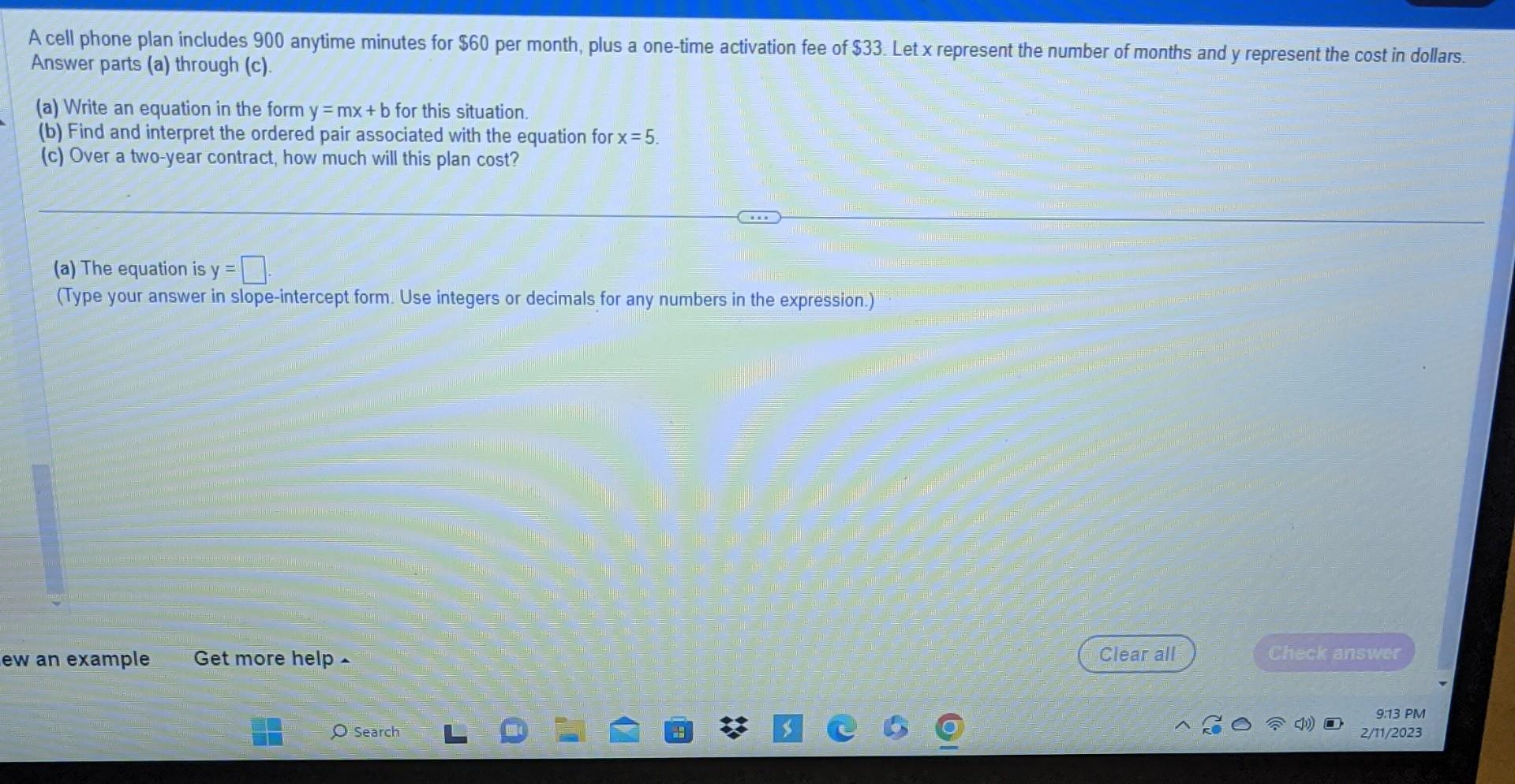 Solved A cell phone plan includes 900 anytime minutes for