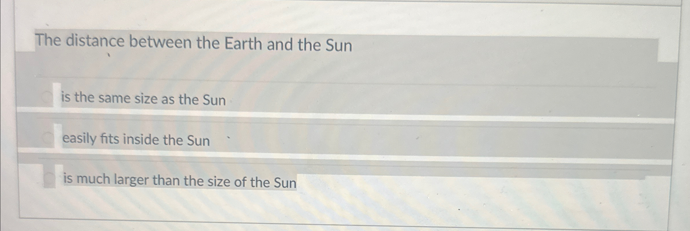 Solved The distance between the Earth and the Sunis the same | Chegg.com