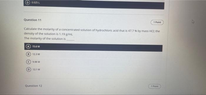 Solved What Is The Percent Esci By Mass In A 0 711 Maqueous Chegg