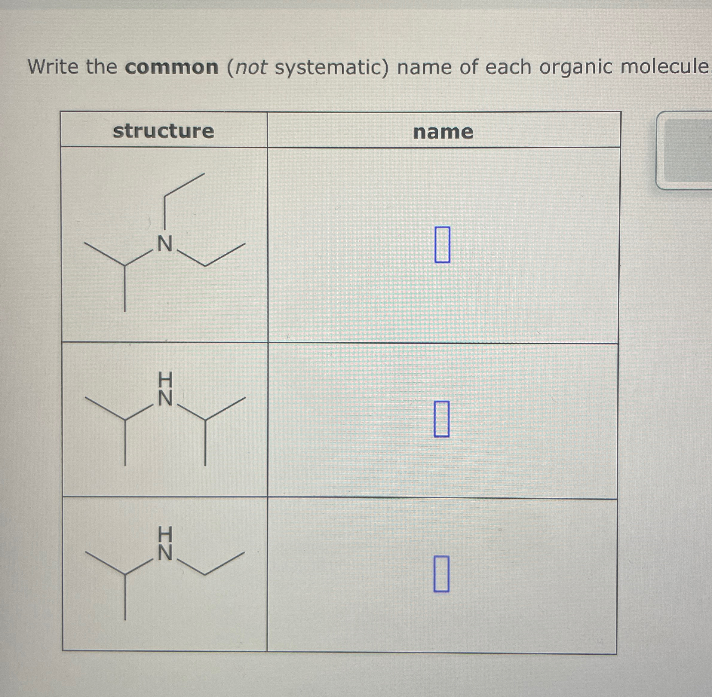 Solved Write the common (not systematic) ﻿name of each | Chegg.com