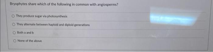 Solved Which of the following is NOT a plant response to | Chegg.com