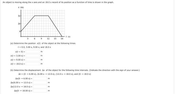 Solved (c) Determine The Distance D Traveled By The Object | Chegg.com