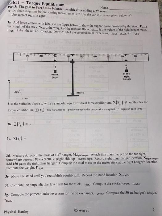 Solved need help answering part 3 of a physics lab. The page | Chegg.com