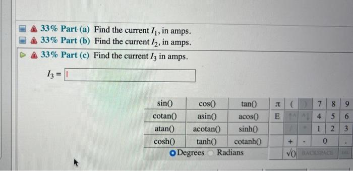 Solved (9\%) Problem 9: Consider the following circuit of | Chegg.com