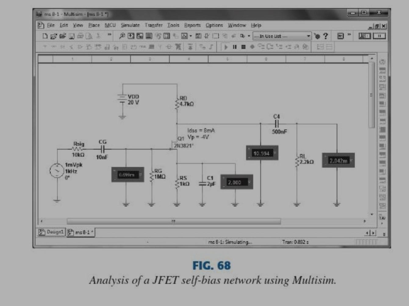Solved Analysis of a JFET selfbias network using