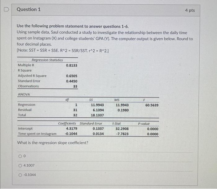 Solved Use the following problem statement to answer | Chegg.com