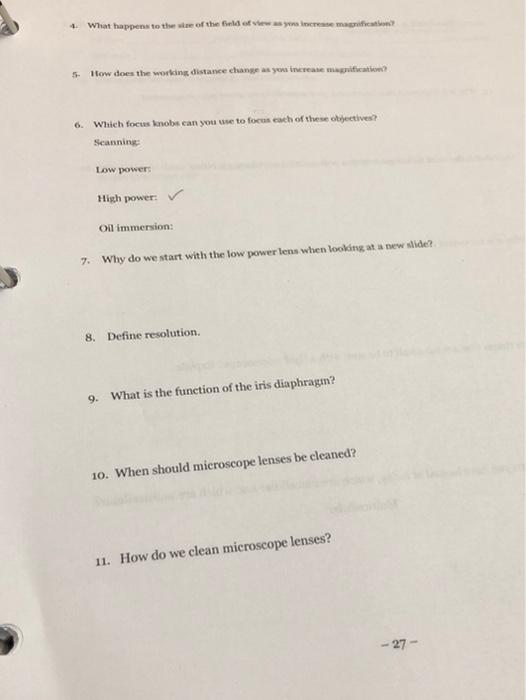 Solved Аа I. What is the function of immersion oil? 2. Which