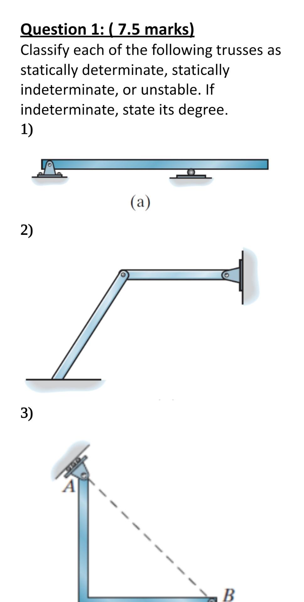 Solved Question 1: ( 7.5 marks) Classify each of the | Chegg.com