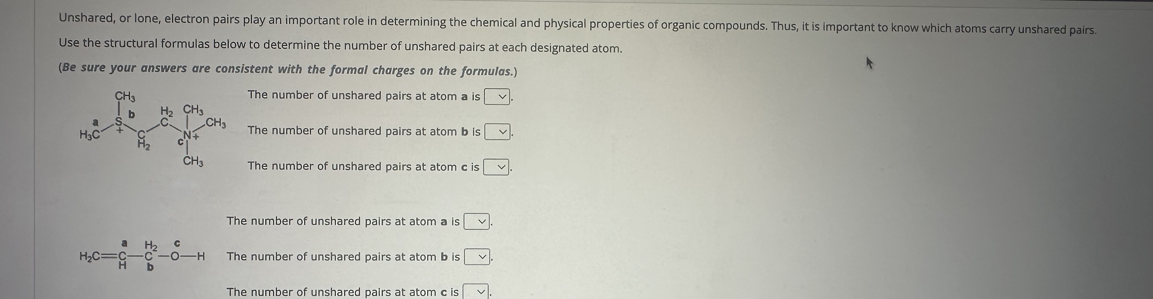 Solved Unshared, or lone, electron pairs play an important | Chegg.com