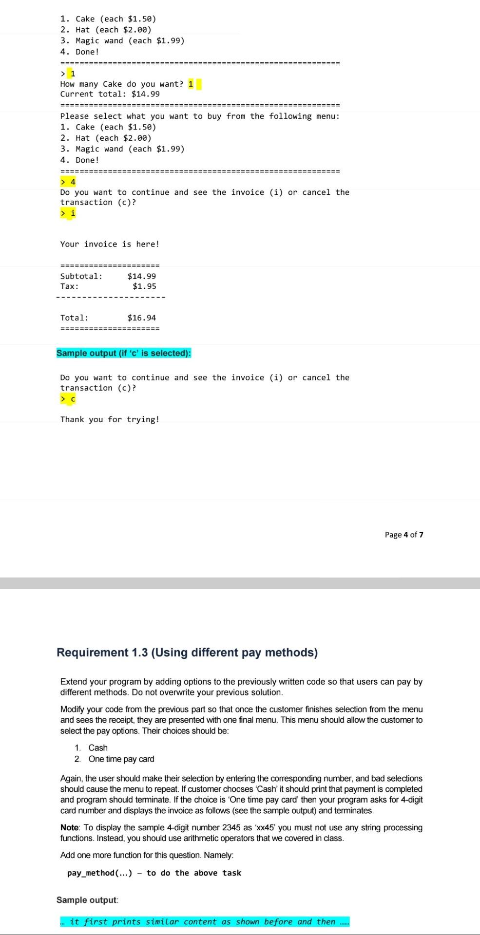 Solved Problem 1 For this assignment you will develop an | Chegg.com