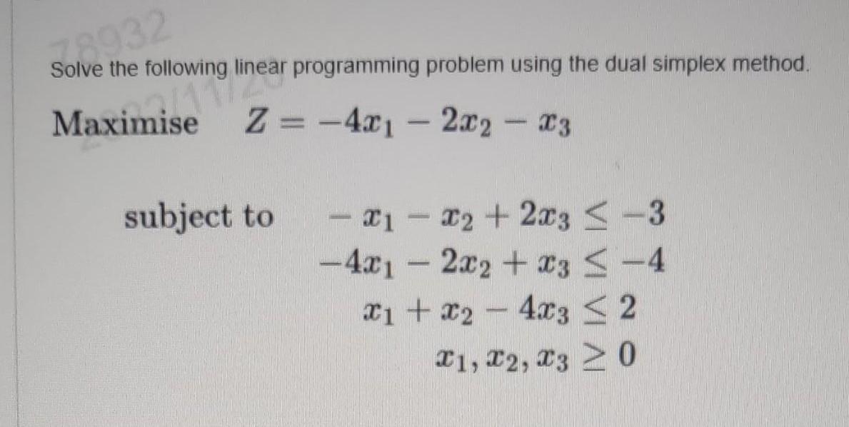 Solved Solve the following linear programming problem using | Chegg.com