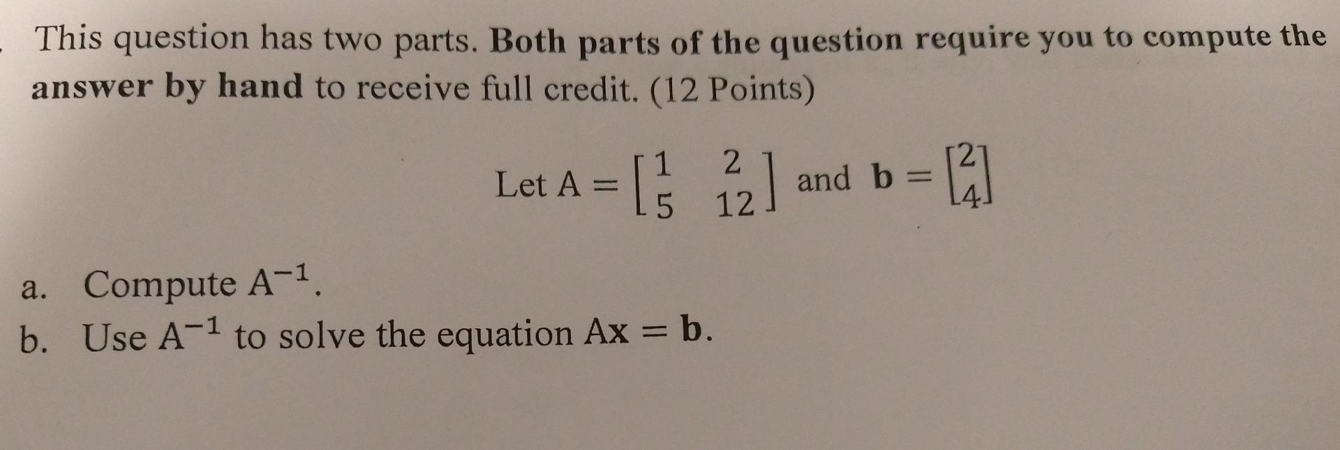 Solved This question has two parts. Both parts of the | Chegg.com